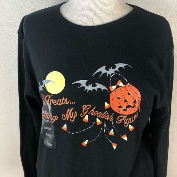NWT Halloween Themed Long Sleeve T Shirt Size L - Picture 3 of 6